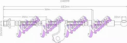 Brovex-Nelson H4899 - Тормозной шланг autospares.lv