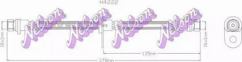 Brovex-Nelson H4222 - Тормозной шланг autospares.lv