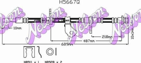 Brovex-Nelson H5667Q - Тормозной шланг autospares.lv