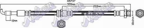 Brovex-Nelson H5737 - Тормозной шланг autospares.lv