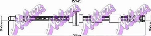 Brovex-Nelson H6945 - Тормозной шланг autospares.lv