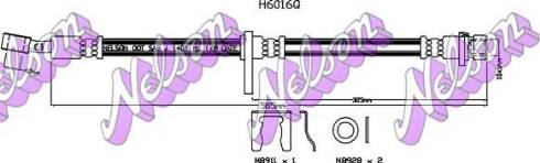 Brovex-Nelson H6016Q - Тормозной шланг autospares.lv