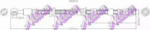 Brovex-Nelson H6863 - Тормозной шланг autospares.lv