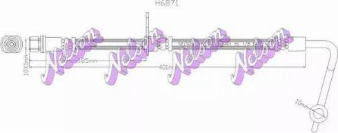 Brovex-Nelson H6871 - Тормозной шланг autospares.lv