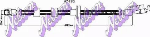 Brovex-Nelson H7495 - Тормозной шланг autospares.lv