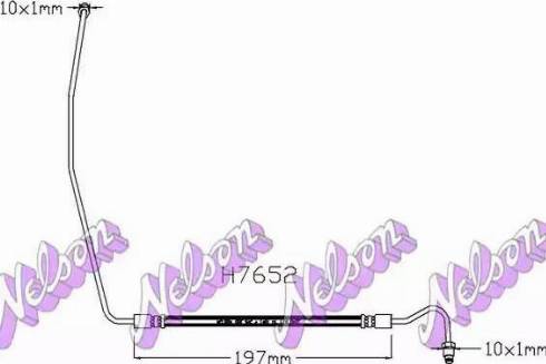 Brovex-Nelson H7652 - Тормозной шланг autospares.lv