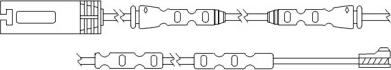 BSF 09054 - Сигнализатор, износ тормозных колодок autospares.lv