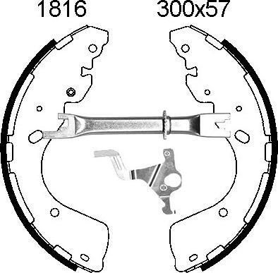 BSF 06618X - Комплект тормозных колодок, барабанные autospares.lv