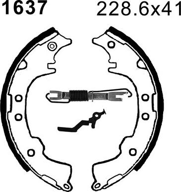 BSF 06610X - Комплект тормозных колодок, барабанные autospares.lv