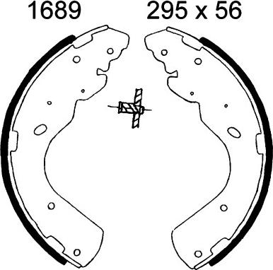 BSF 06617 - Комплект тормозных колодок, барабанные autospares.lv