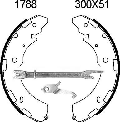 BSF 06620X - Комплект тормозных колодок, барабанные autospares.lv