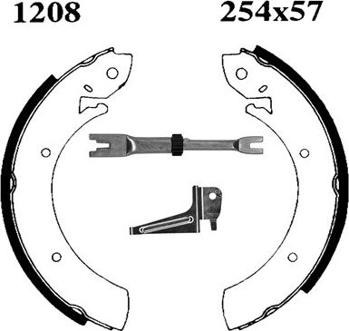 BSF 06252X - Комплект тормозных колодок, барабанные autospares.lv