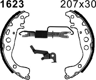 BSF 06528X - Комплект тормозных колодок, барабанные autospares.lv