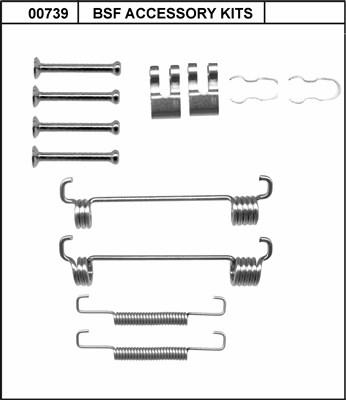 BSF 00739 - Комплектующие, стояночная тормозная система autospares.lv