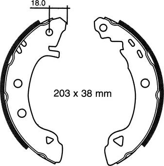 BSF 01496 - Комплект тормозных колодок, барабанные autospares.lv