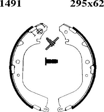 BSF 01491 - Комплект тормозных колодок, барабанные autospares.lv