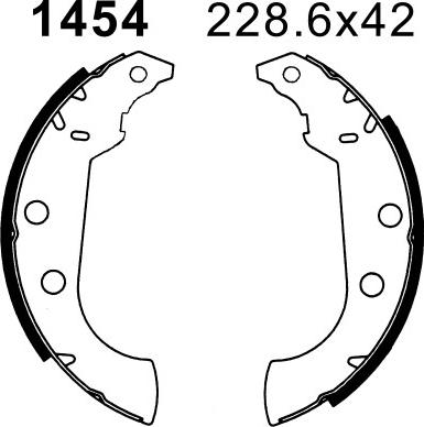 BSF 01454 - Комплект тормозных колодок, барабанные autospares.lv