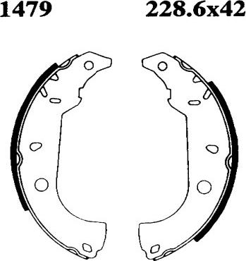 BSF 07305 - Комплект тормозных колодок, барабанные autospares.lv