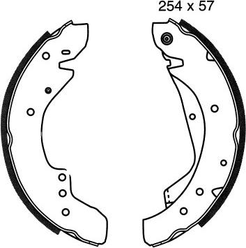 BSF 01590 - Комплект тормозных колодок, барабанные autospares.lv