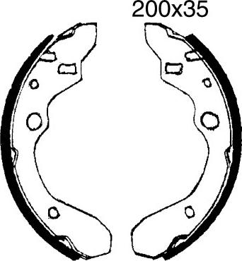 BSF 06427 - Комплект тормозных колодок, барабанные autospares.lv