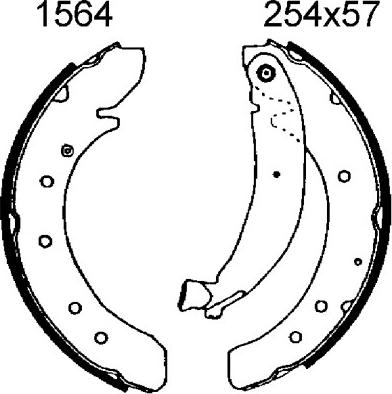 BSF 06289 - Комплект тормозных колодок, барабанные autospares.lv