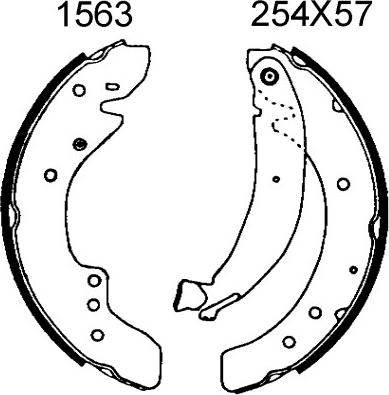 BSF 07288 - Комплект тормозных колодок, барабанные autospares.lv