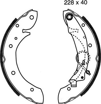 BSF 01589 - Комплект тормозных колодок, барабанные autospares.lv