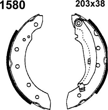 BSF 07400 - Комплект тормозных колодок, барабанные autospares.lv