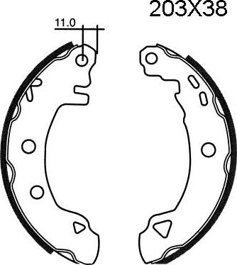 BSF 01587 - Комплект тормозных колодок, барабанные autospares.lv