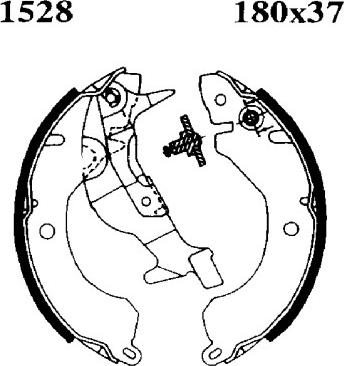 BSF 01528 - Комплект тормозных колодок, барабанные autospares.lv