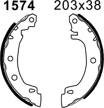 BSF 6317 - Комплект тормозных колодок, барабанные autospares.lv