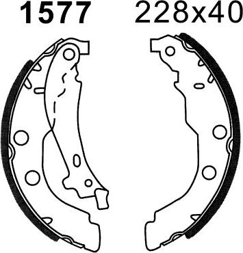 BSF 06320 - Комплект тормозных колодок, барабанные autospares.lv