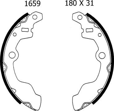 BSF 06630 - Комплект тормозных колодок, барабанные autospares.lv