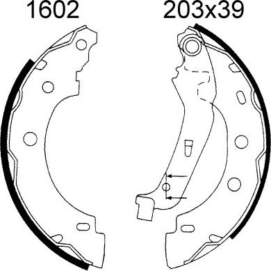 BSF 07355 - Комплект тормозных колодок, барабанные autospares.lv