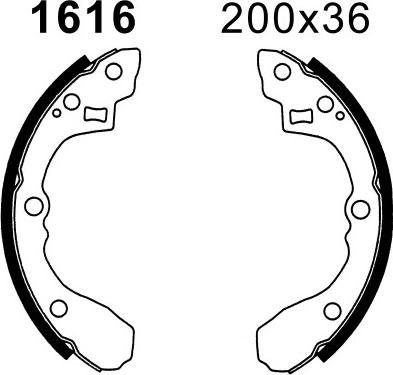 BSF 06481 - Комплект тормозных колодок, барабанные autospares.lv