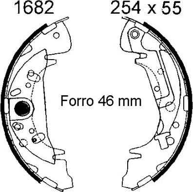 BSF 01682 - Комплект тормозных колодок, барабанные autospares.lv