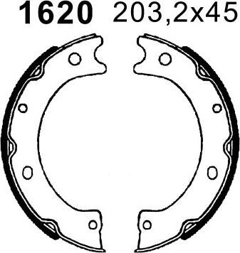 BSF 01620 - Комплект тормозов, ручник, парковка autospares.lv