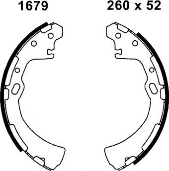 BSF 01679 - Комплект тормозных колодок, барабанные autospares.lv