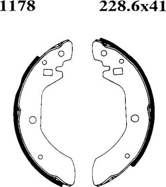 BSF 01178 - Комплект тормозных колодок, барабанные autospares.lv