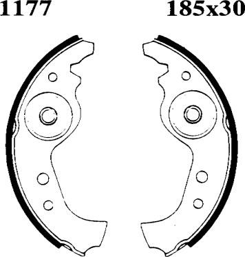 BSF 06070 - Комплект тормозных колодок, барабанные autospares.lv