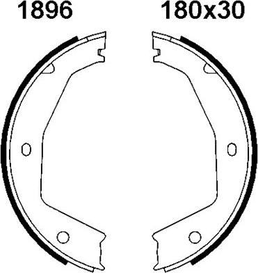 BSF 01896 - Комплект тормозов, ручник, парковка autospares.lv