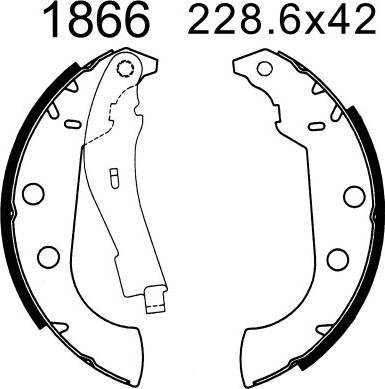 BSF 06597 - Комплект тормозных колодок, барабанные autospares.lv