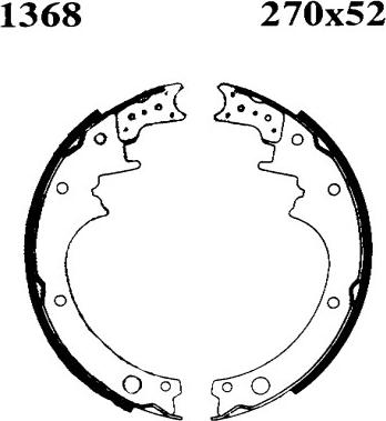 BSF 01368 - Комплект тормозных колодок, барабанные autospares.lv