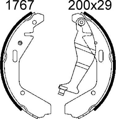 BSF 07531 - Комплект тормозных колодок, барабанные autospares.lv