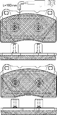 BSF 10996 - Тормозные колодки, дисковые, комплект autospares.lv