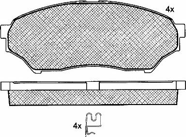 BSF 10952 - Тормозные колодки, дисковые, комплект autospares.lv