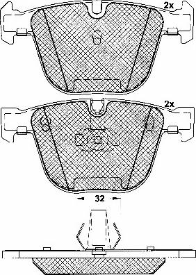 BSF 10900 - Тормозные колодки, дисковые, комплект autospares.lv