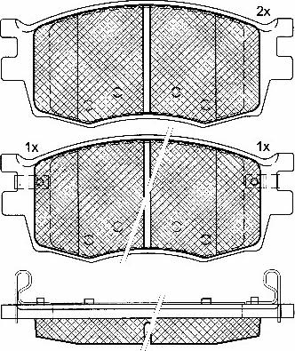 BSF 10901 - Тормозные колодки, дисковые, комплект autospares.lv