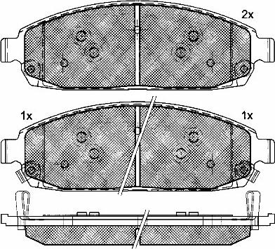 BSF 10925 - Тормозные колодки, дисковые, комплект autospares.lv