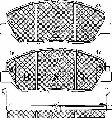 BSF 10921 - Тормозные колодки, дисковые, комплект autospares.lv